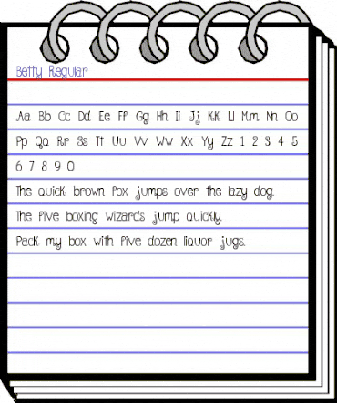 Betty Regular animated font preview