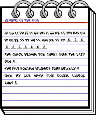 Beware of the Dog Regular animated font preview Beware of the Dog Regular animated font preview