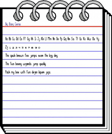 Big Bang Comix Regular animated font preview