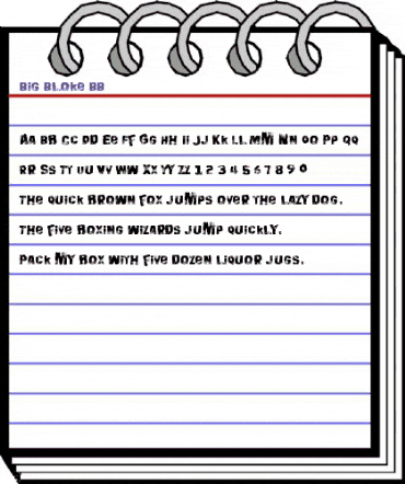 Big Bloke BB Regular animated font preview Big Bloke BB Regular animated font preview