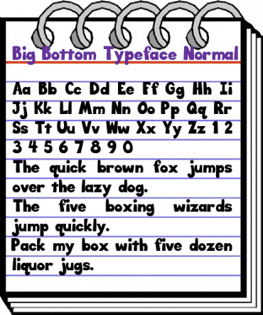 Big_Bottom_Cartoon Regular animated font preview