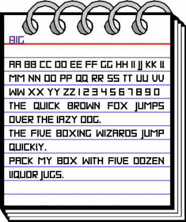 Big Regular animated font preview