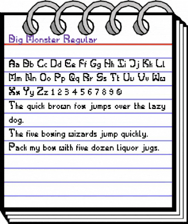 Big Monster Regular animated font preview
