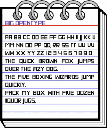 Big Regular animated font preview