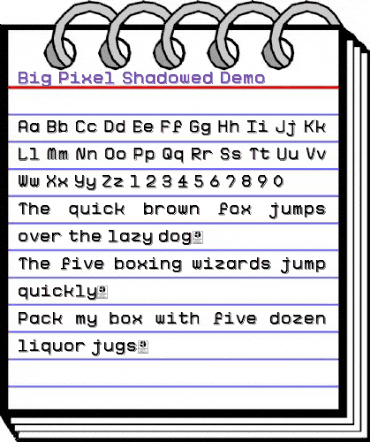Big Pixel Shadowed Demo Regular animated font preview