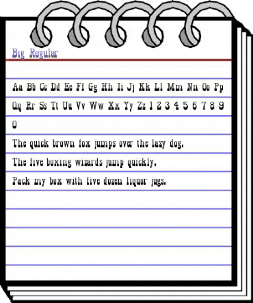 Big Regular animated font preview