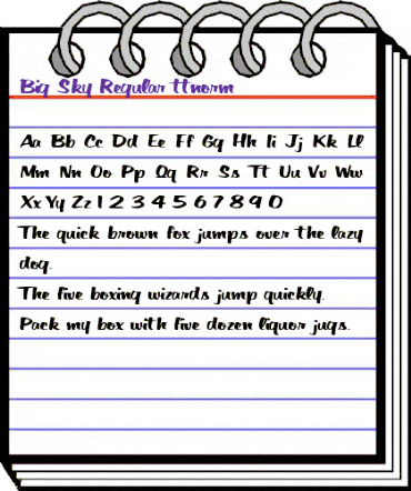 Big Regular animated font preview