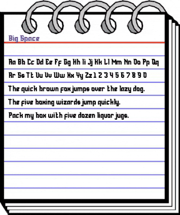 Big Space Regular animated font preview