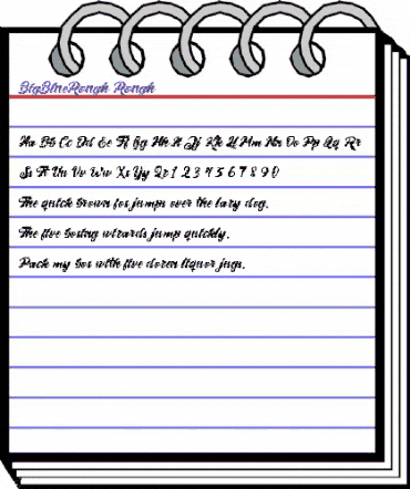 Big Blue Rough Rough animated font preview Big Blue Rough Rough animated font preview