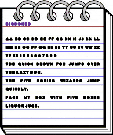 Big Boned Regular animated font preview