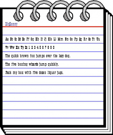 BigBossy Regular animated font preview BigBossy Regular animated font preview