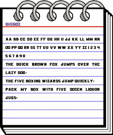 Bigboz bold animated font preview