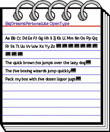 Big Dreams Personal Use animated font preview
