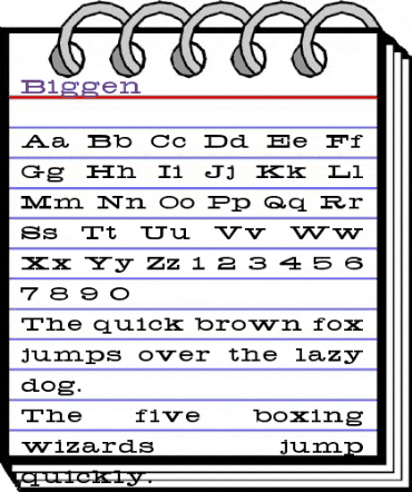 Biggen Regular animated font preview