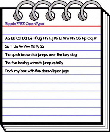 Bigote FREE Regular animated font preview