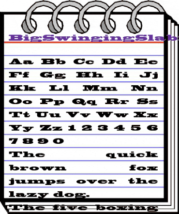 BigSwingingSlabS Medium animated font preview