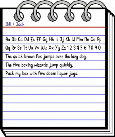 Bill & Jack Regular animated font preview