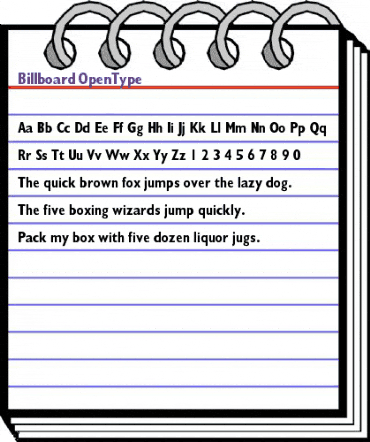 Billboard Regular animated font preview