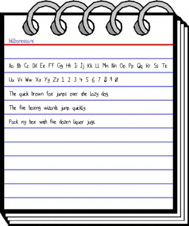 billbonessans Medium animated font preview