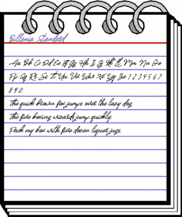 Billenia Standard animated font preview