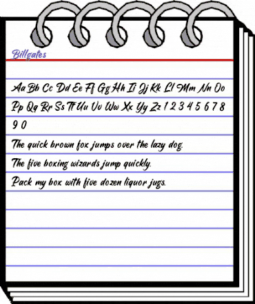 Billgates Regular animated font preview