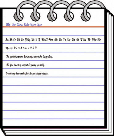 Billy The Gang Italic animated font preview