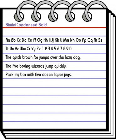 BiminiCondensed Bold animated font preview