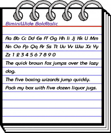 BiminiWide BoldItalic animated font preview BiminiWide BoldItalic animated font preview
