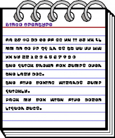 Bingo Regular animated font preview