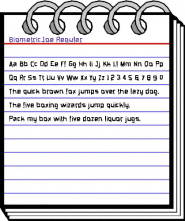 Biometric Joe Regular animated font preview