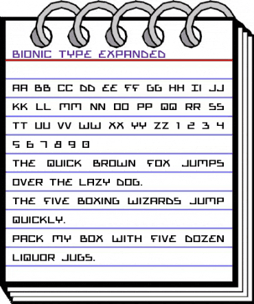 Bionic Type Expanded Expanded animated font preview