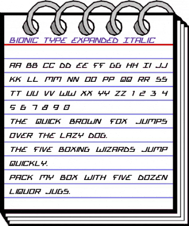 Bionic Type Expanded Italic Expanded Italic animated font preview Bionic Type Expanded Italic Expanded Italic animated font preview