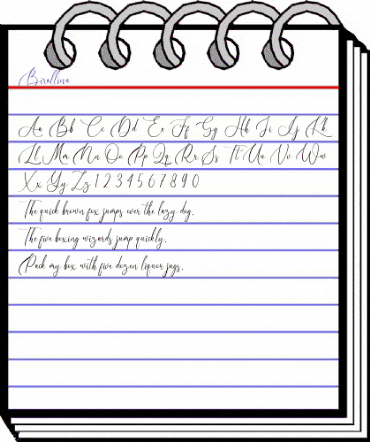 Birallina Regular animated font preview