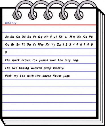 BirdFly Medium animated font preview