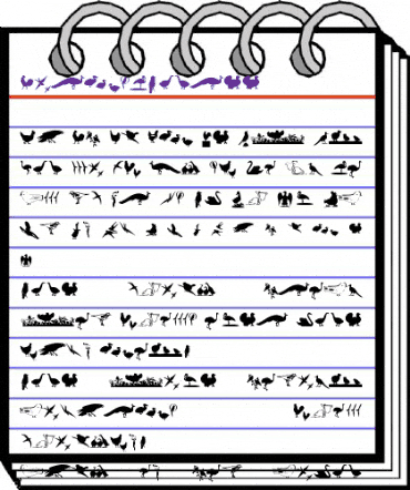 BirdsOThree Regular animated font preview