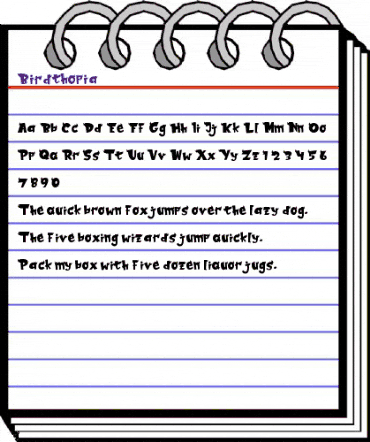 BIRDTHOPIA Regular animated font preview