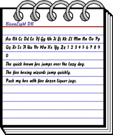 BisonLight DB Medium animated font preview