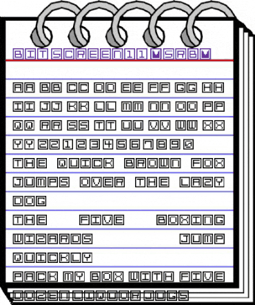 Bit Screen11 (sRB) Regular animated font preview