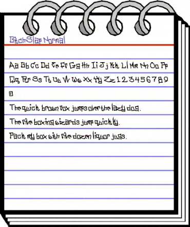 BitchSlap Normal animated font preview