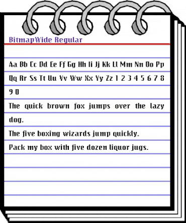 BitmapWide Regular animated font preview