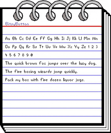 BitsyButton Regular animated font preview