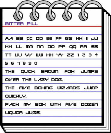 bitter pill Regular animated font preview