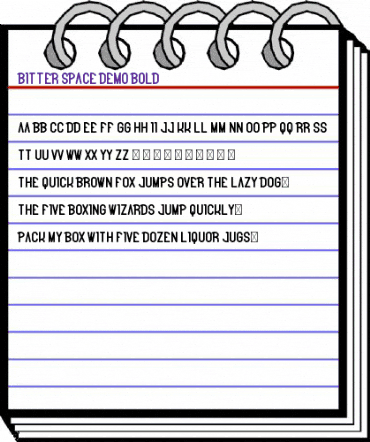 Bitter Space Demo Bold animated font preview