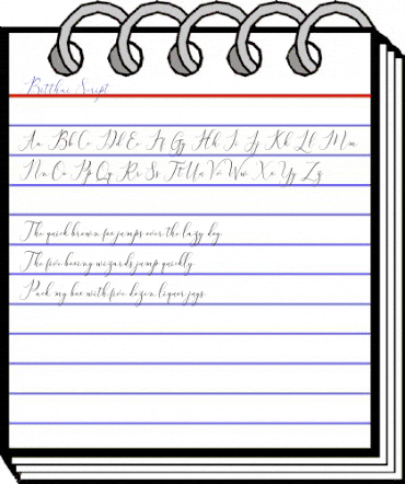 Bitthai Script Regular animated font preview