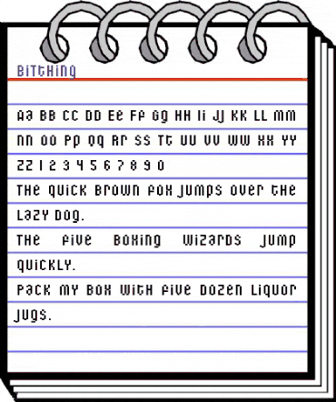 BiTthing Regular animated font preview