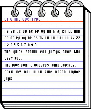 BiTthing Regular animated font preview