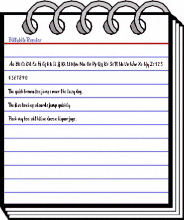 Bittybite Regular animated font preview