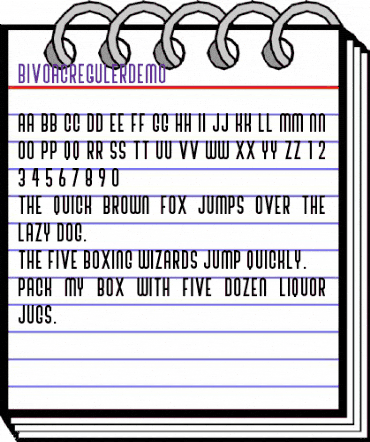 Bivoac Reguler Demo Regular animated font preview Bivoac Reguler Demo Regular animated font preview
