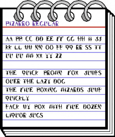 Bizarro Regular animated font preview