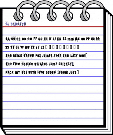 BJ SKRATCH Regular animated font preview